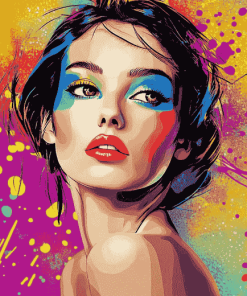 Colorful Pop Art Woman Diamond Painting