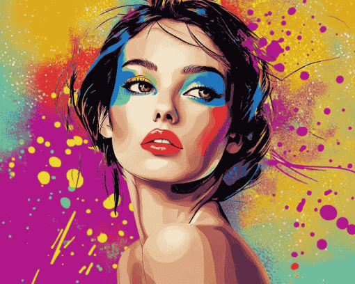 Colorful Pop Art Woman Diamond Painting