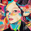 Colorful Pop Art Woman Diamond Painting