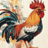 Colorful Rooster Diamond Painting