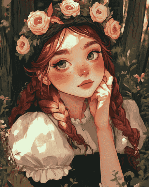 Cottagecore Girls Diamond Painting