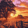 Country Landscape Sunset Diamond Painting