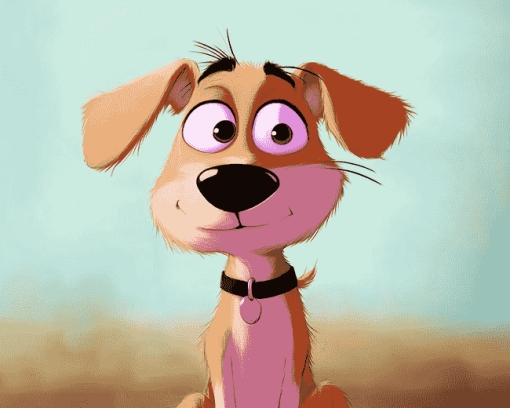 Courage the Dog Cartoon Diamond Painting