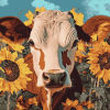 Cow and Sunflower Bliss Diamond Painting