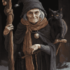 Crone Cat Fantasy Diamond Painting