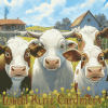 Cute Cows Farm Diamond Painting