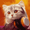 Cute Kitty Music Session Diamond Painting