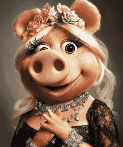 Cute Miss Piggy Cartoon Diamond Painting