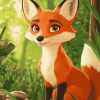 Cute Red Fox Animation Diamond Painting