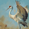 Cute Sandhill Crane Diamond Painting