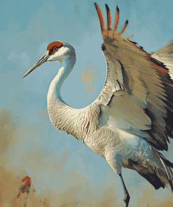 Cute Sandhill Crane Diamond Painting