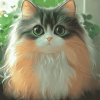 Cute Semi Longhair Cat Diamond Painting