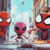 Cute Spidey and Superhero Friends Diamond Painting