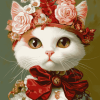 Cute Victorian Kitty Diamond Painting