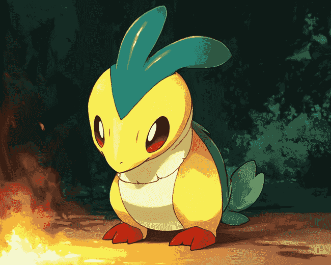 Finalizing Cyndaquil Animation Art Diamond Painting