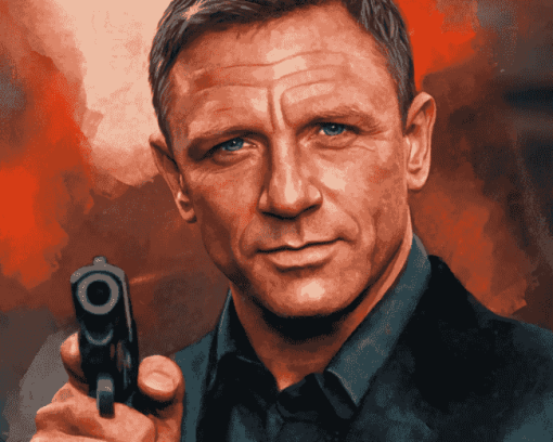 Daniel Craig Celebrity Diamond Painting