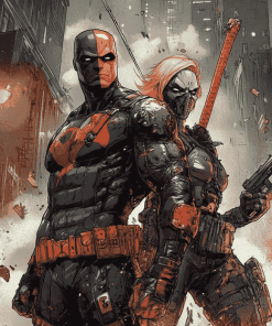 Deathstroke and Harley Quinn Diamond Painting