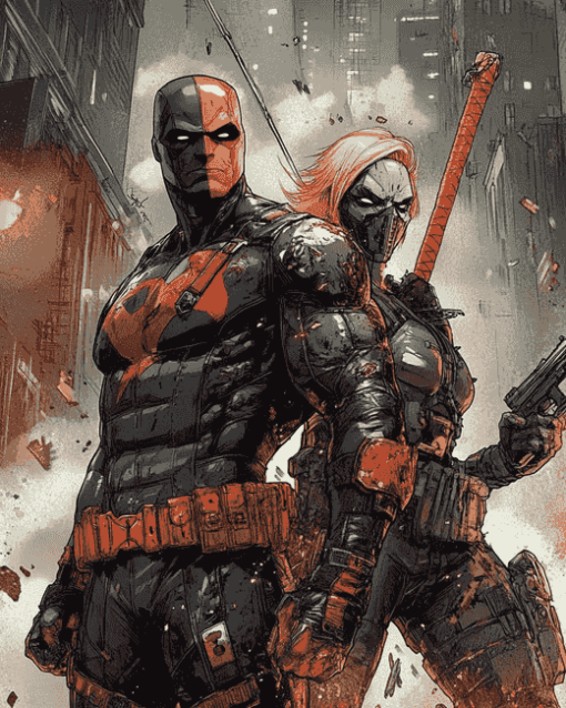 Deathstroke and Harley Quinn Diamond Painting