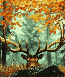 Deer Antlers Nature Diamond Painting