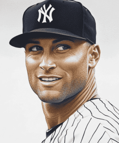 Derek Jeter Baseball Icon Diamond Painting