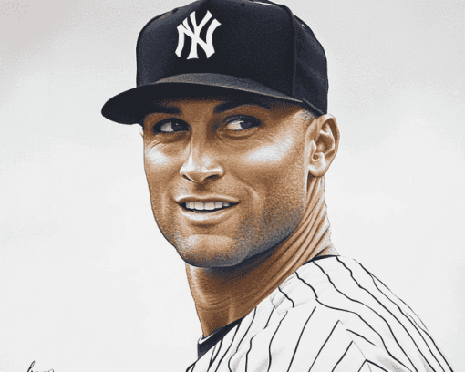 Derek Jeter Baseball Icon Diamond Painting