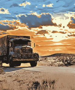 Desert Old Truck Diamond Painting