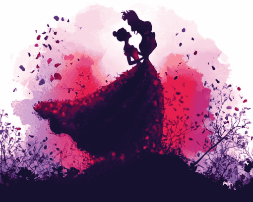 Disney Beauty Silhouette Diamond Painting