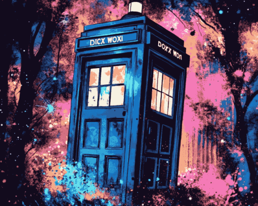 Doctor Who Tardis Colorful Diamond Painting