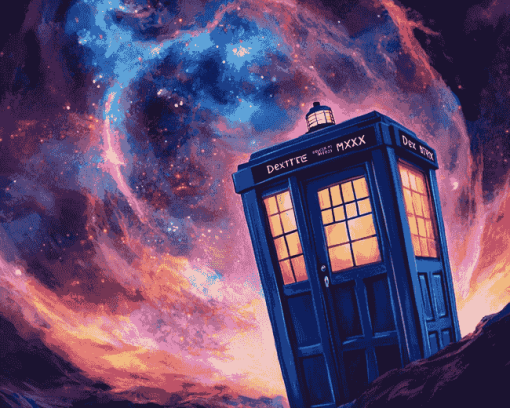 Doctor Who Tardis Colorful Diamond Painting