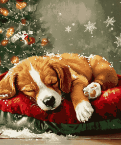 Dog Festive Diamond Painting