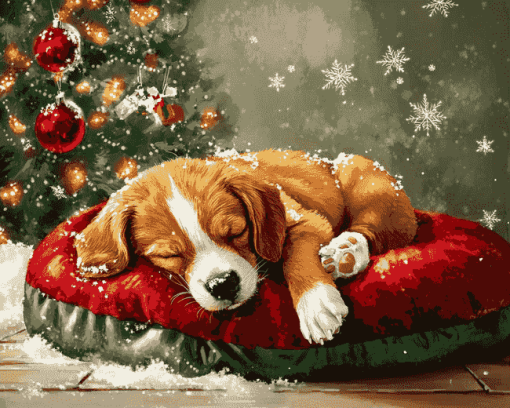 Dog Festive Diamond Painting