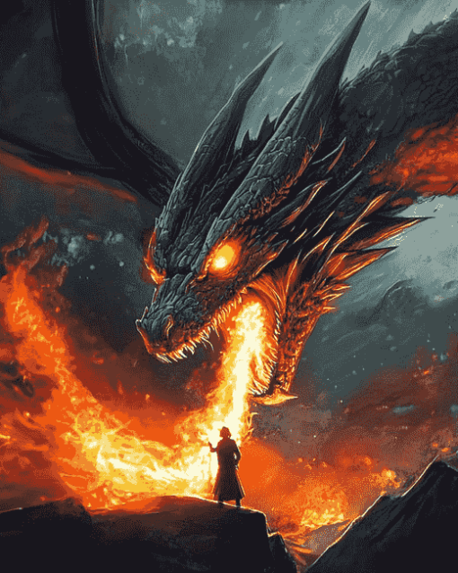 Dragon Fire Animation Diamond Painting