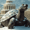 Dragon Turtle Statue in Winter Diamond Painting