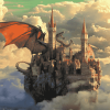 Dragon and Castle Fantasy Diamond Painting