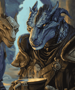 Dragonborn Characters Video Game Diamond Painting