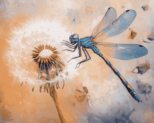 Dragonfly Themed Diamond Painting