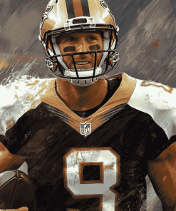 Drew Brees Football Icon Diamond Painting