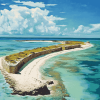 Dry Tortugas Beach Island Diamond Painting