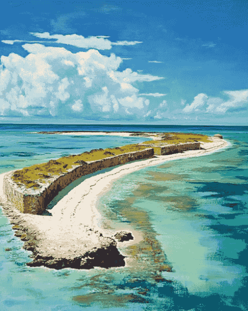 Dry Tortugas Beach Island Diamond Painting