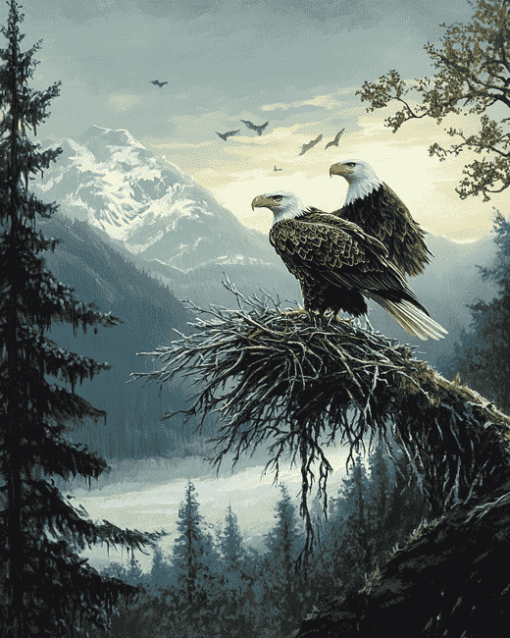 Eagles Nest Landscape Diamond Painting