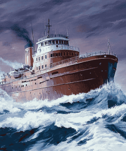 Edmund Fitzgerald Maritime Ship Diamond Painting