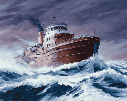 Edmund Fitzgerald Maritime Ship Diamond Painting