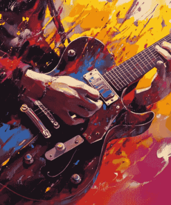 Electric Guitar Anime Diamond Painting