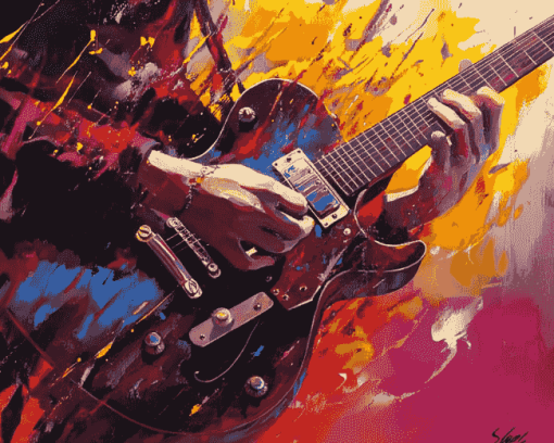 Electric Guitar Anime Diamond Painting