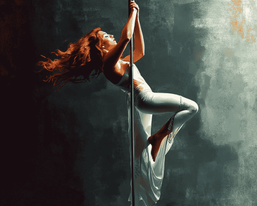 Elegant Woman Pole Dancer Diamond Painting