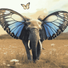 Elephant and Butterfly Diamond Painting