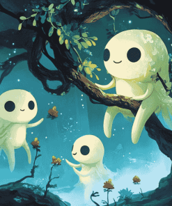 Enchanted Kodama Anime Diamond Painting