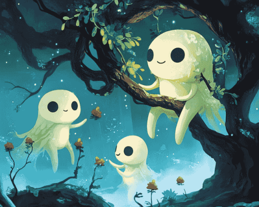 Enchanted Kodama Anime Diamond Painting