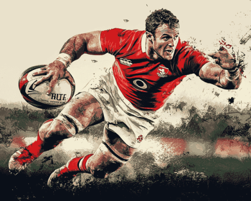 England Rugby Player Diamond Painting