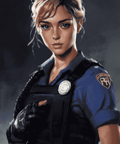 FBI Girl Cartoon Diamond Painting